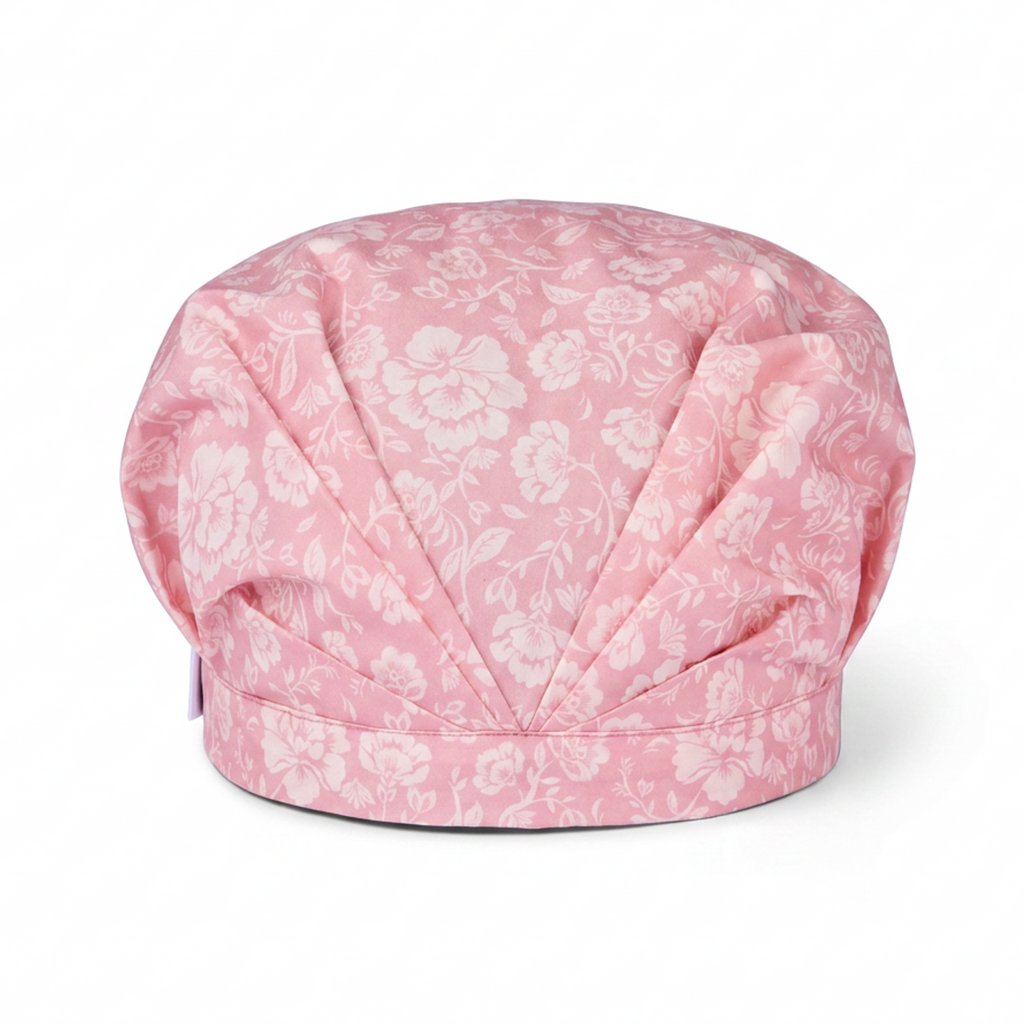 Musae Mane shower cap in blossom on a white background. 