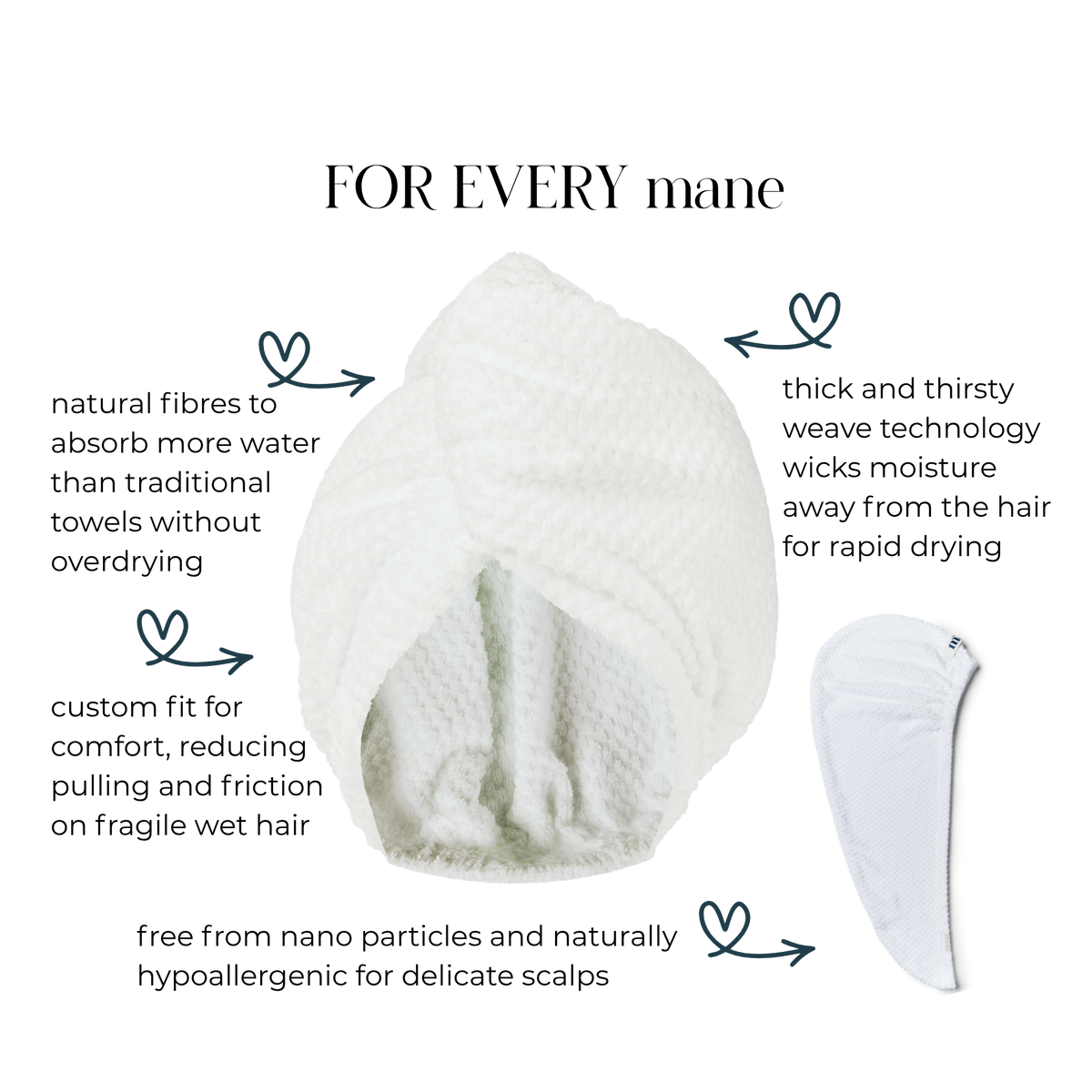 The Hair Towel - Pure White